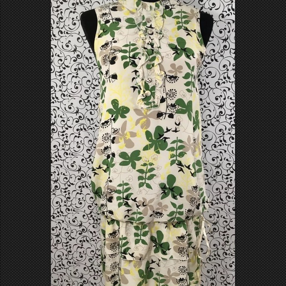 Madison Marcus Floral Silk Drop Waist Dress - Picture 2 of 6